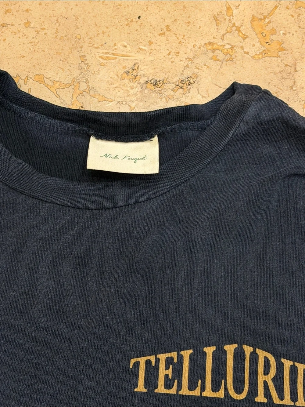 Nick Fouquet Washed Tee with Gold Telluride Print